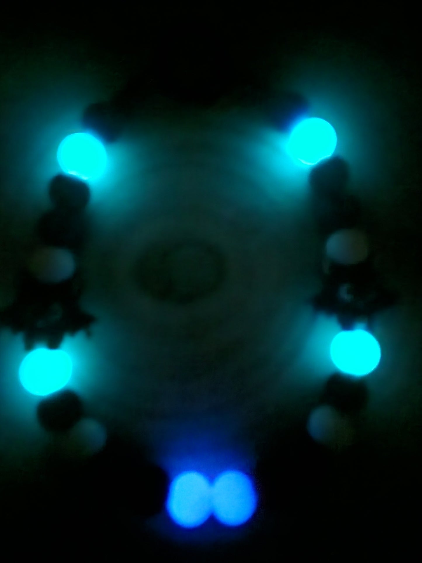 Halloween 🎃 Glow in the Dark Fledermaus Silikonperlenkette HU20 bis 60cm