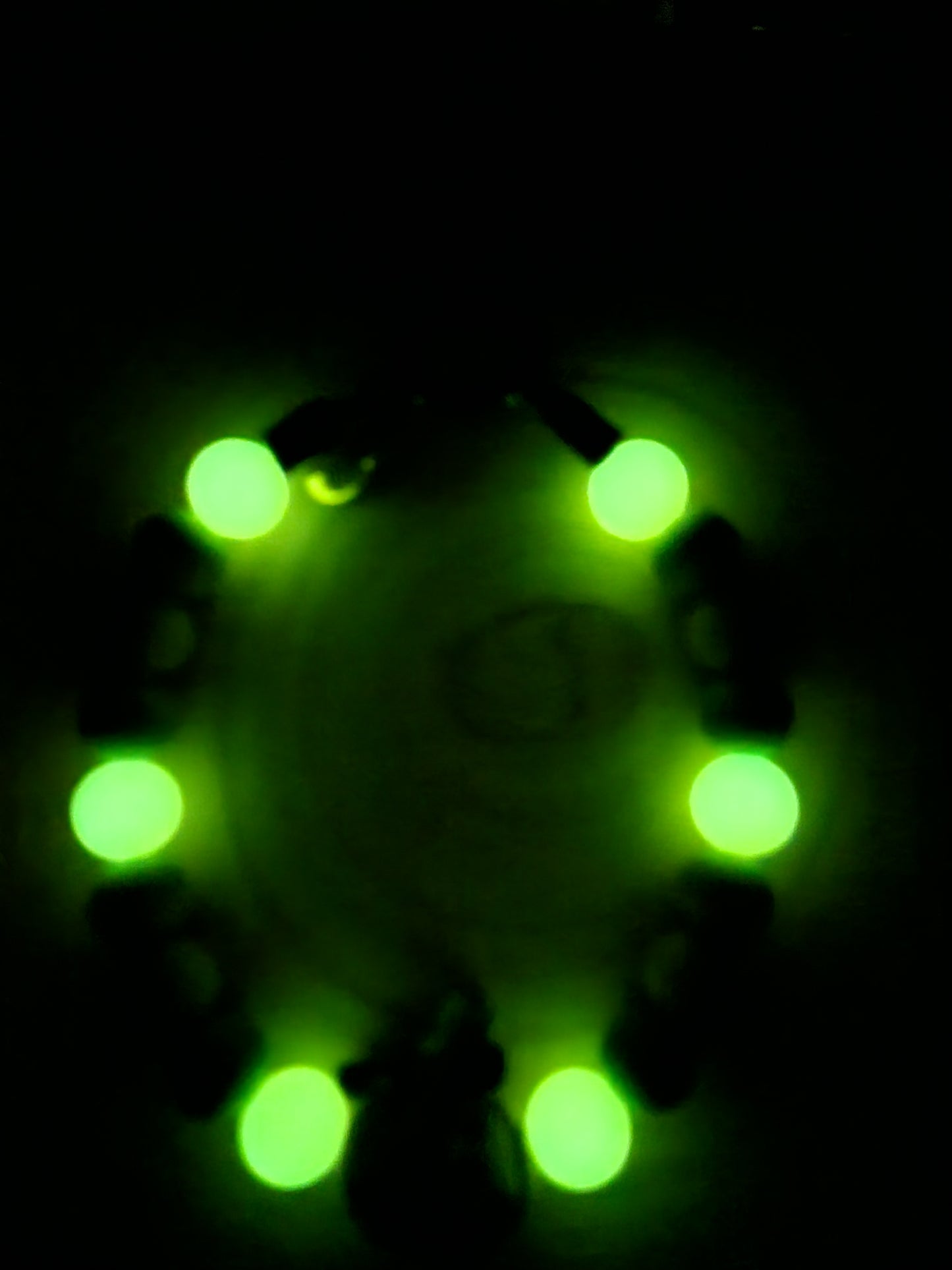 Glow in the Dark Faultier Silikonperlenkette HU20 bis 60cm