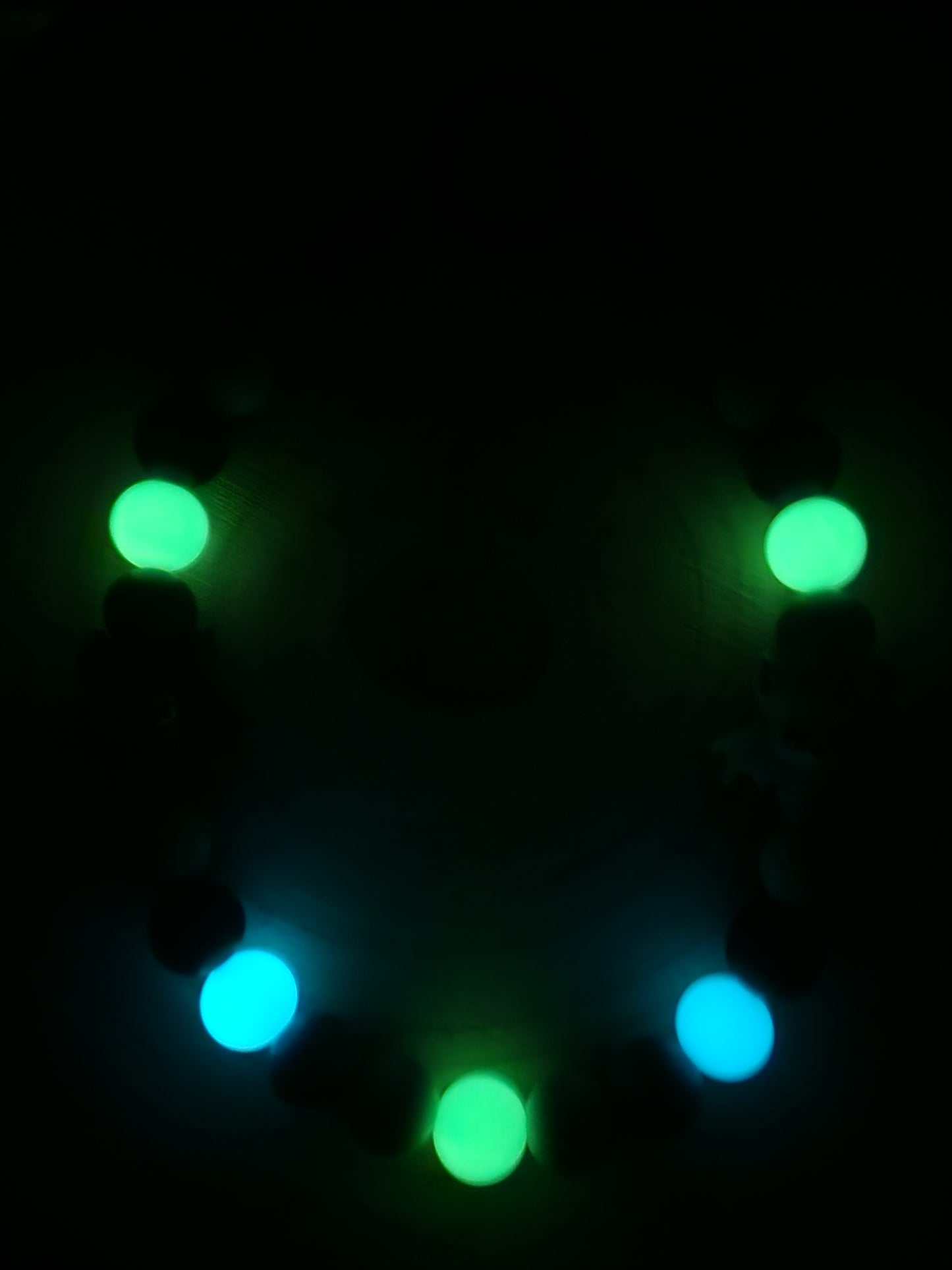 Halloween 🎃 Glow in the Dark Fledermaus Silikonperlenkette HU20 bis 60cm