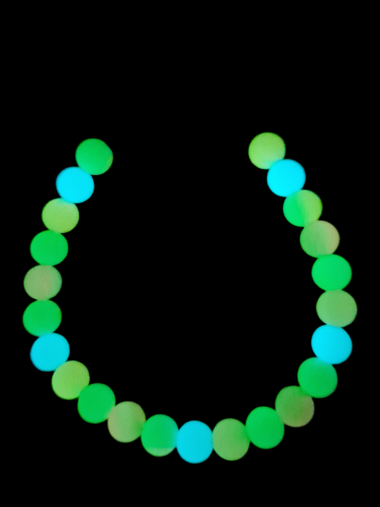 Glow in the Dark Silikonperlenkette HU20 bis 60cm