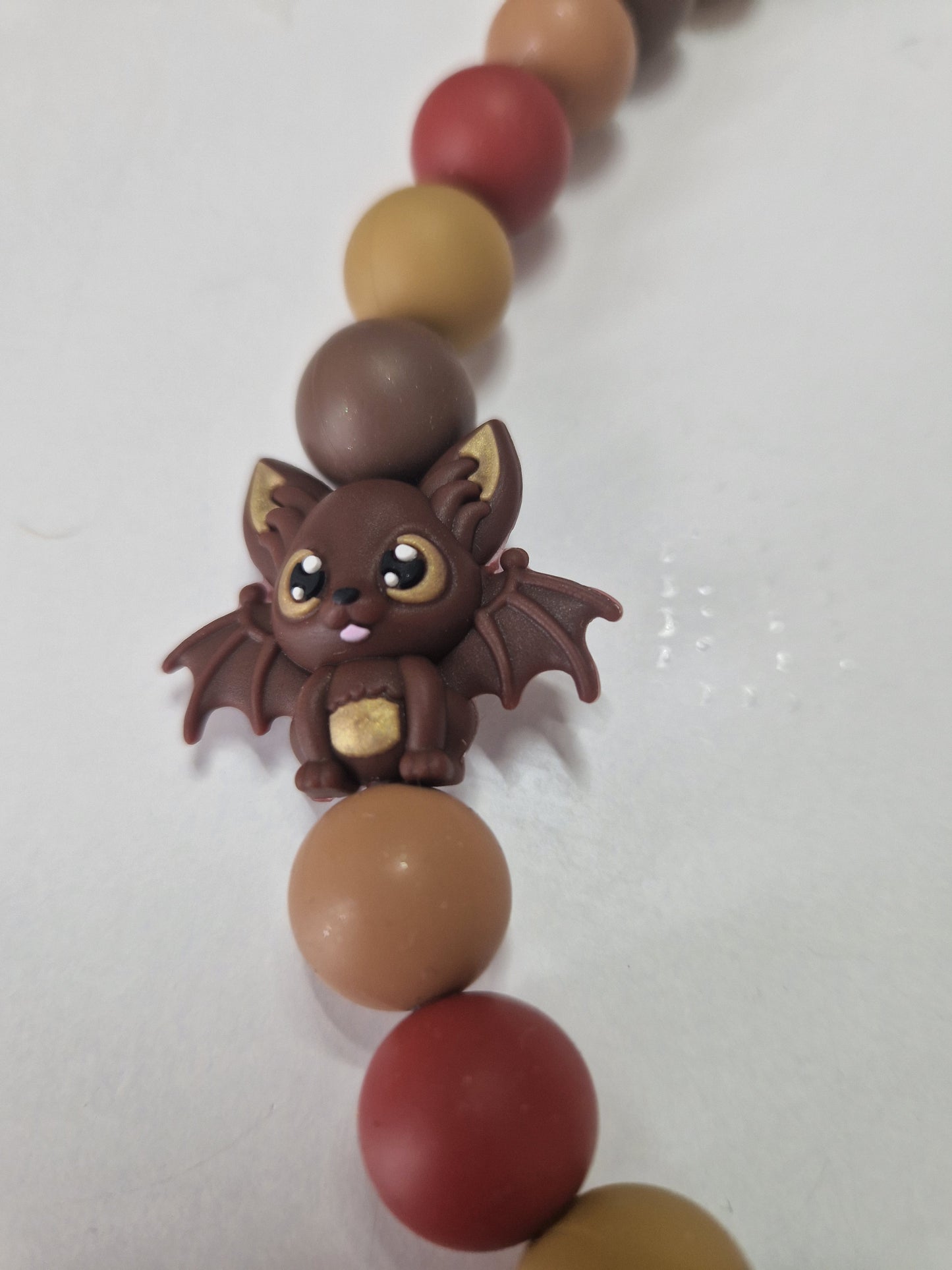 Halloween 🎃 Fledermaus Silikonperlenkette HU20 bis 60cm