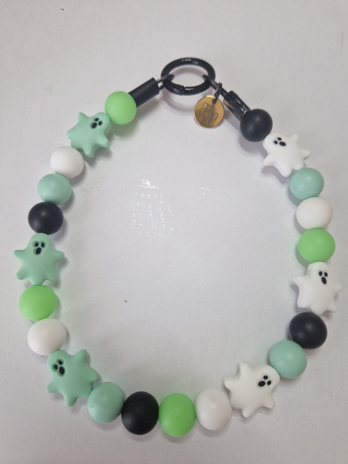 Halloween 🎃 Glow in the Dark Gespenster Silikonperlenkette HU20 bis 60cm