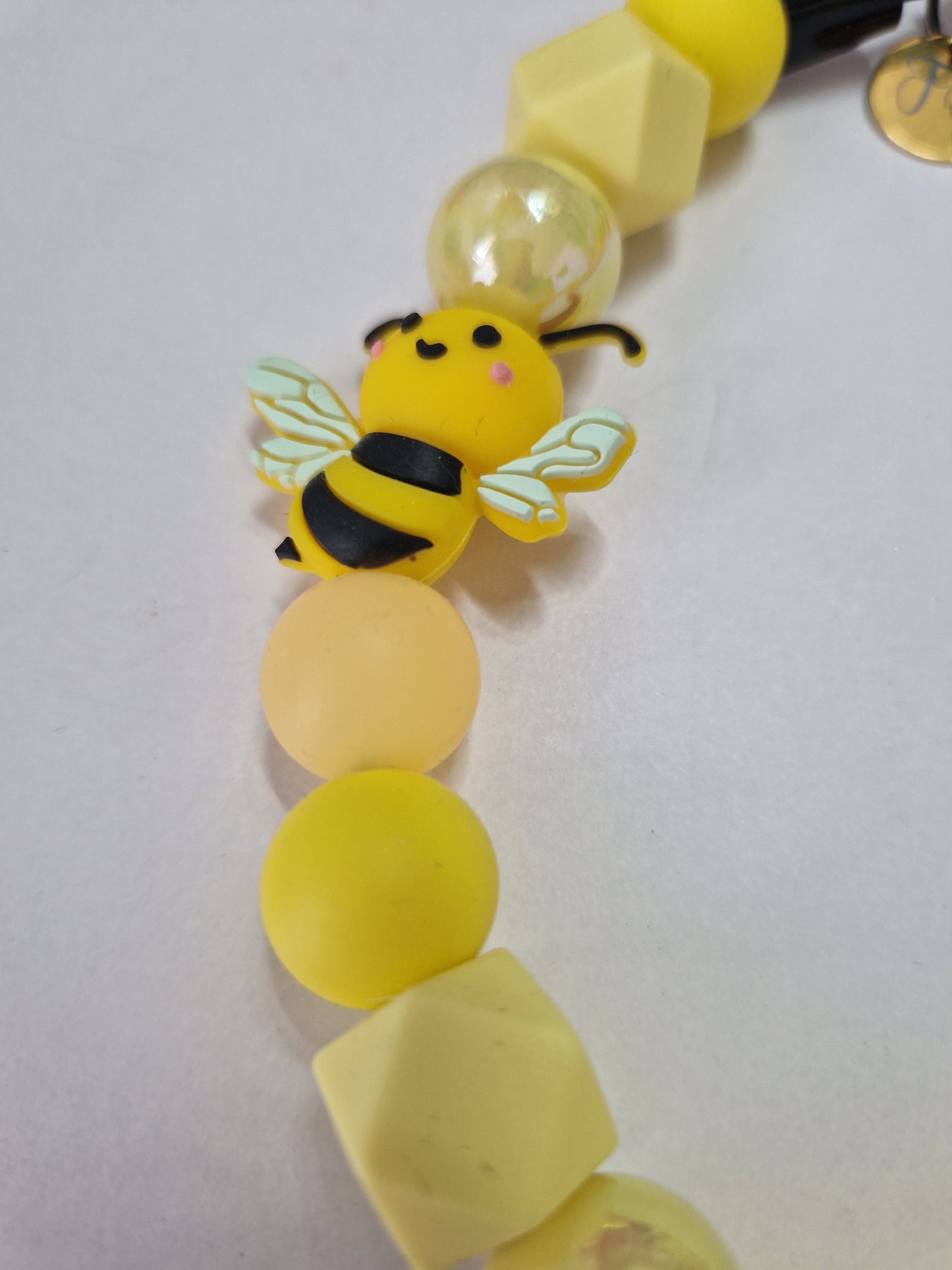 Glow in the Dark Biene Perlenkette HU20 bis 60cm