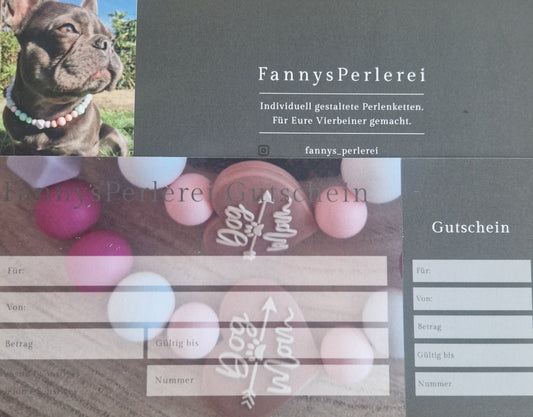Ab sofort für Euch ☆Gutschein von Fannysperlerei☆