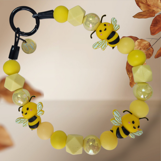 Glow in the Dark Biene Perlenkette HU20 bis 60cm