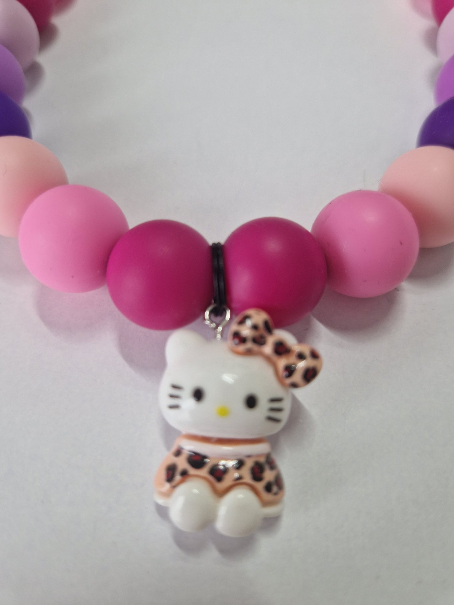 Hello Kitty Silikonperlenkette HU20 bis 60cm