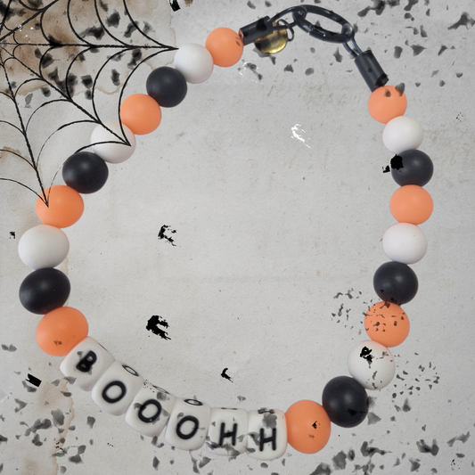 Halloween 🎃 Glow in the Dark Booohh!! Silikonperlenkette HU20 bis 60cm