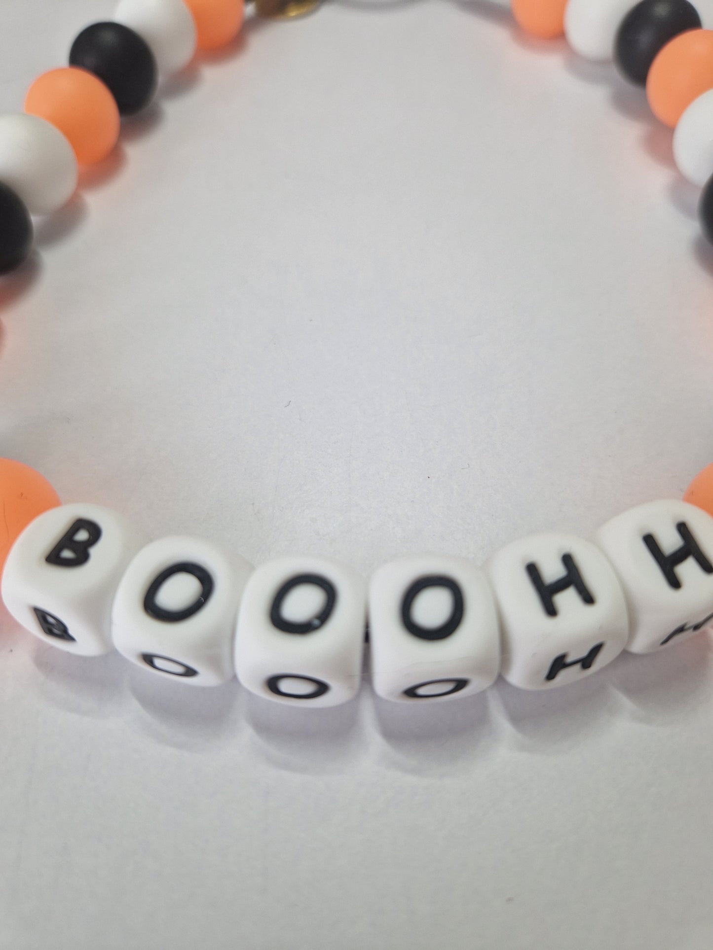 Halloween 🎃 Glow in the Dark Booohh!! Silikonperlenkette HU20 bis 60cm