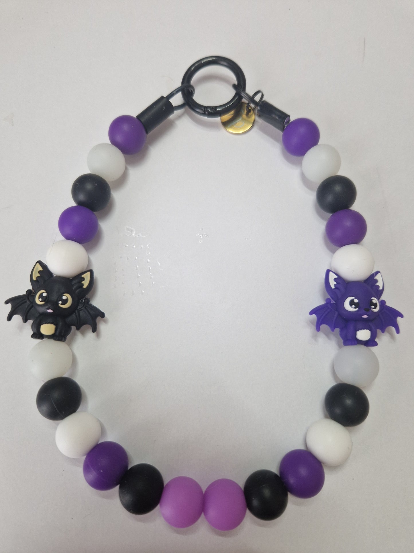 Halloween 🎃 Glow in the Dark Fledermaus Silikonperlenkette HU20 bis 60cm