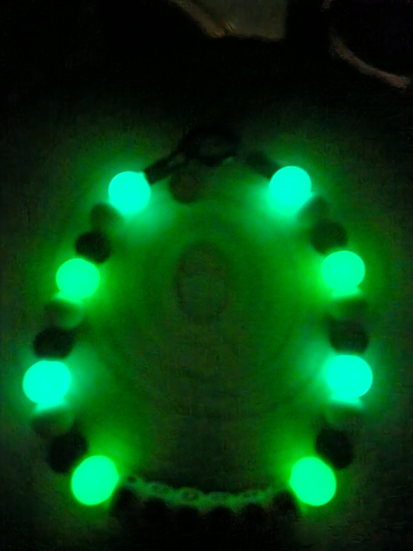 Halloween 🎃 Glow in the Dark Booohh! Silikonperlenkette HU20 bis 60cm