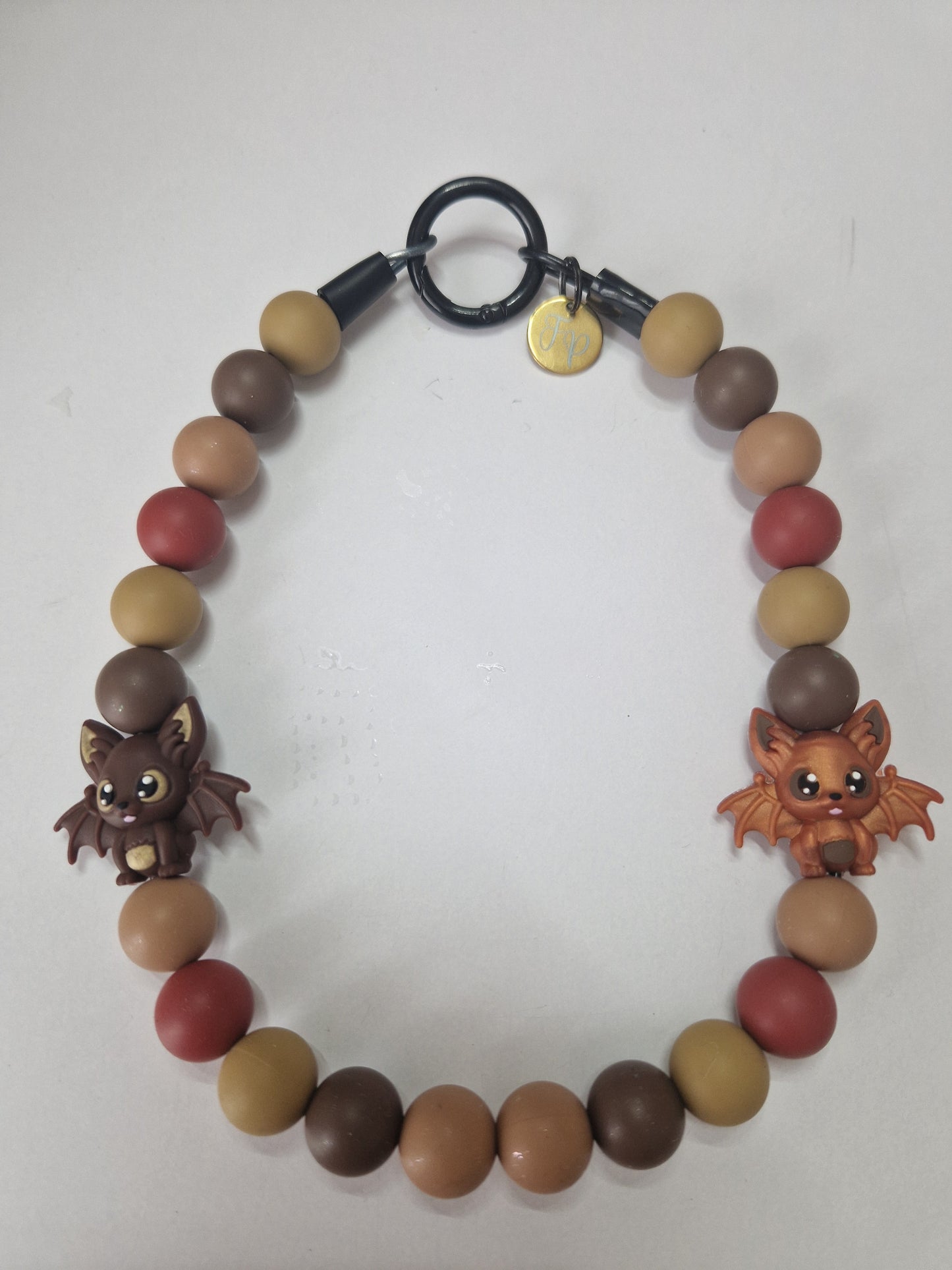 Halloween 🎃 Fledermaus Silikonperlenkette HU20 bis 60cm