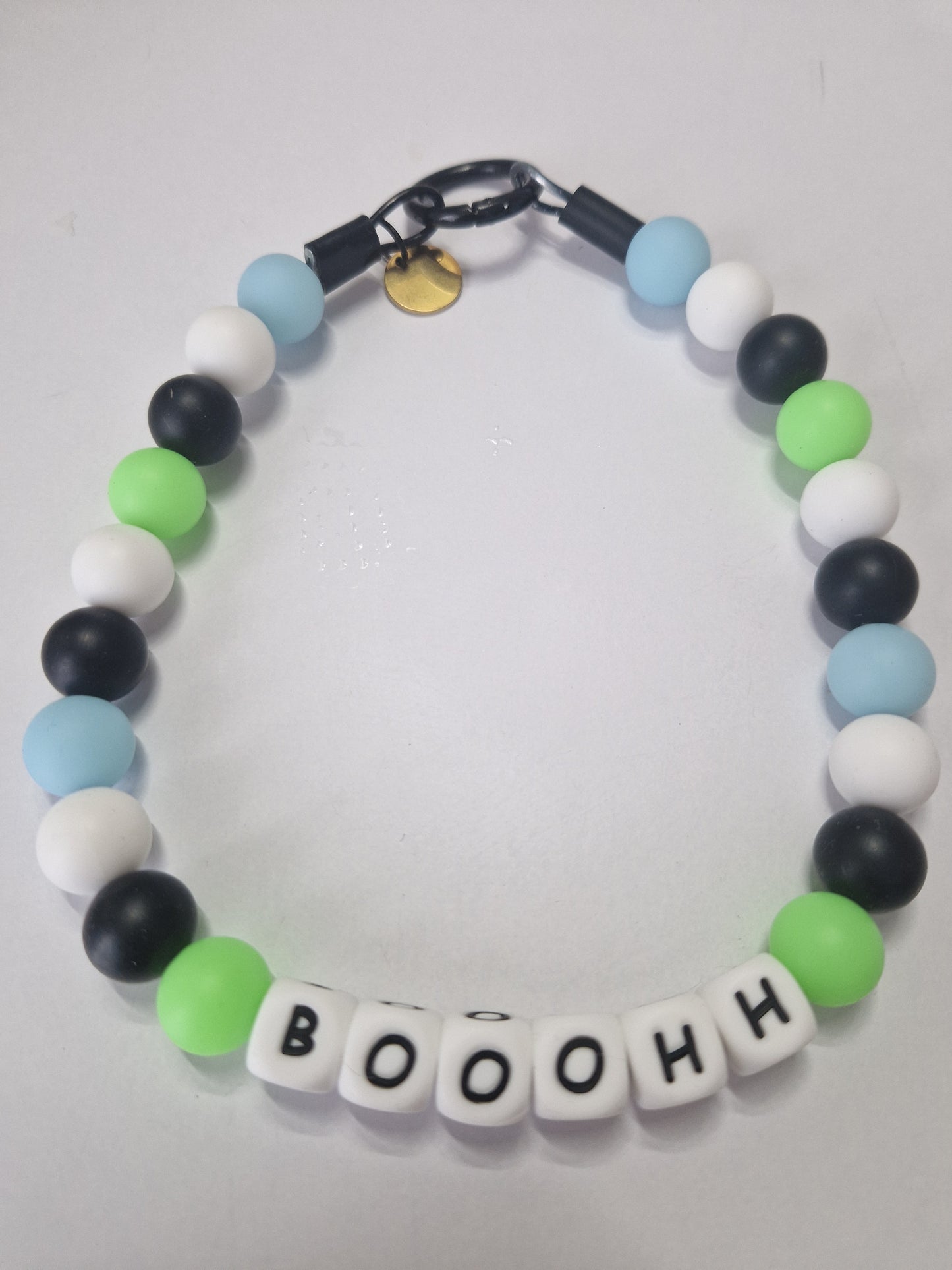 Halloween 🎃 Glow in the Dark Booohh! Silikonperlenkette HU20 bis 60cm