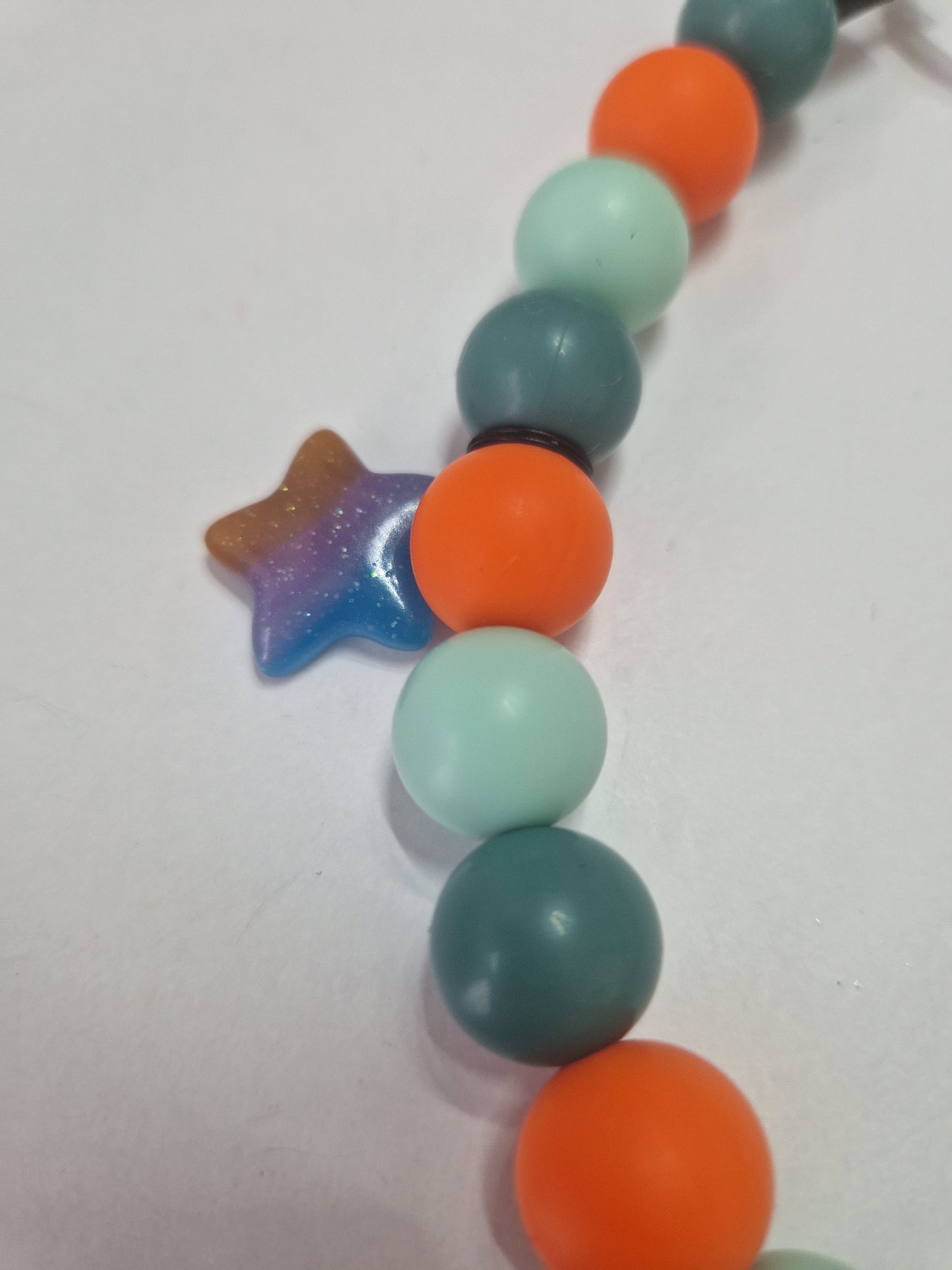 Star Silikonperlenkette HU20 bis 60cm