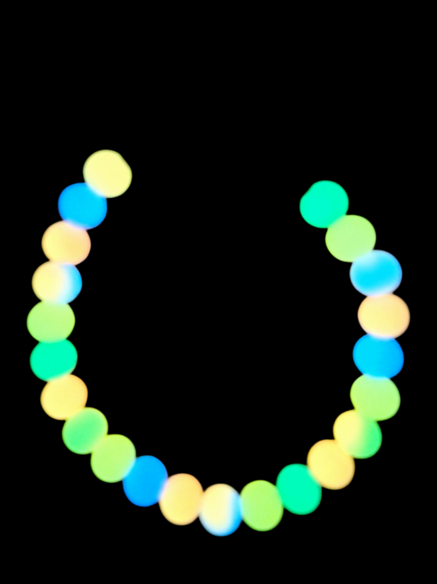 Glow in the Dark Silikonperlenkette HU20 bis 60cm