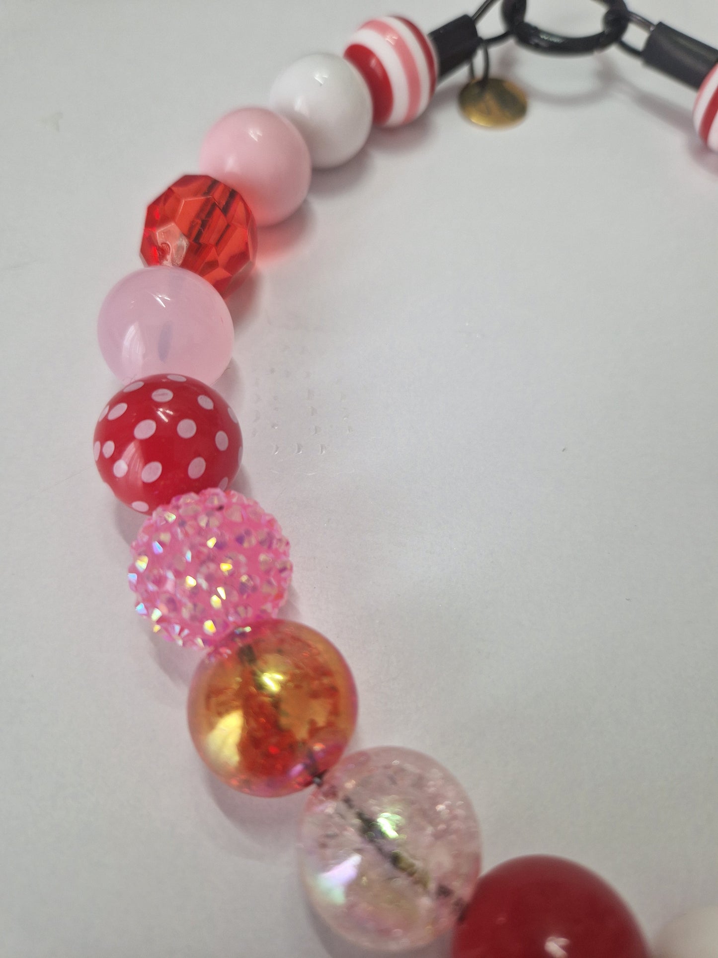 Prinzessin Acrylperlenkette HU20 bis 60cm