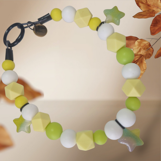 Star Glow in the Dark Silikonperlenkette HU20 bis 60cm